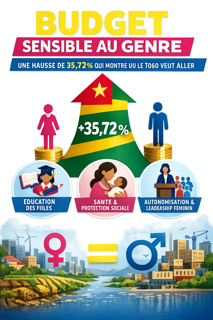 Budget sensible au genre : Une hausse de 35,72 % qui montre où le Togo veut aller